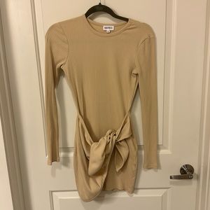 Superdown XS Dana Wrap Mini dress in nude 🪐